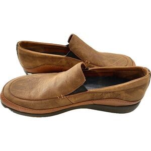 Chaco Shoes Brown Rust Black Leather Slip-On Men's Size 9.5 EUC